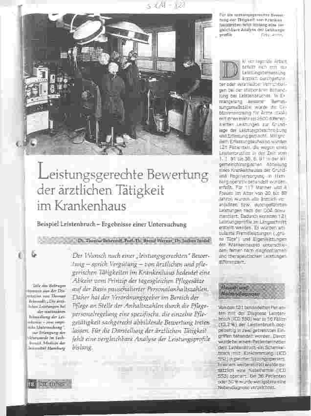 Vorschauseite 1: Leistungsgerechte Bewertung der ärztlichen Tätigkeit im Krankenhaus Beispiel Leistenbruch - Ergebnisse einer Untersuchung