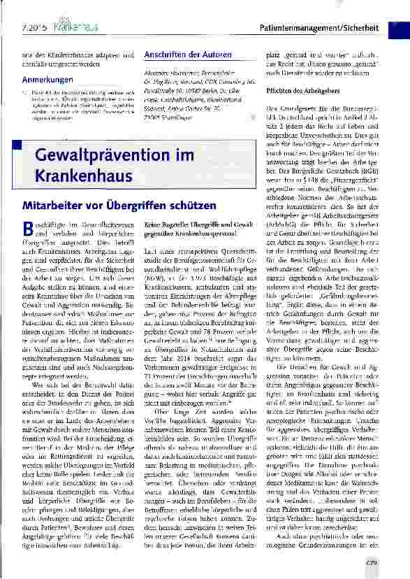 Vorschauseite 4: Aufnahme-, Belegungsund Entlassmanagement am Krankenhaus Nagold
