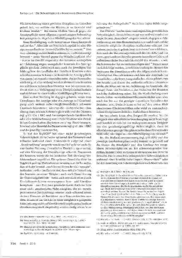 Vorschauseite 5: Die Nebentätigkeit des Beamten als Dienstvergehen