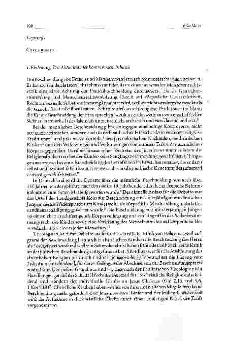 Vorschauseite 2: Ethische Legitimität der Beschneidung?