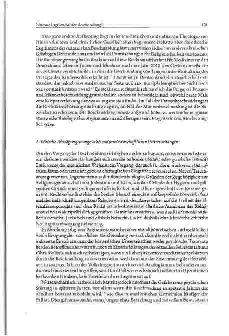Vorschauseite 3: Ethische Legitimität der Beschneidung?
