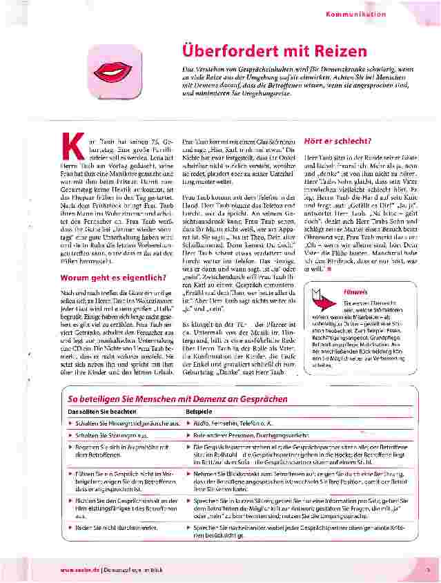 Vorschauseite 1: Überfordert mit Reizen