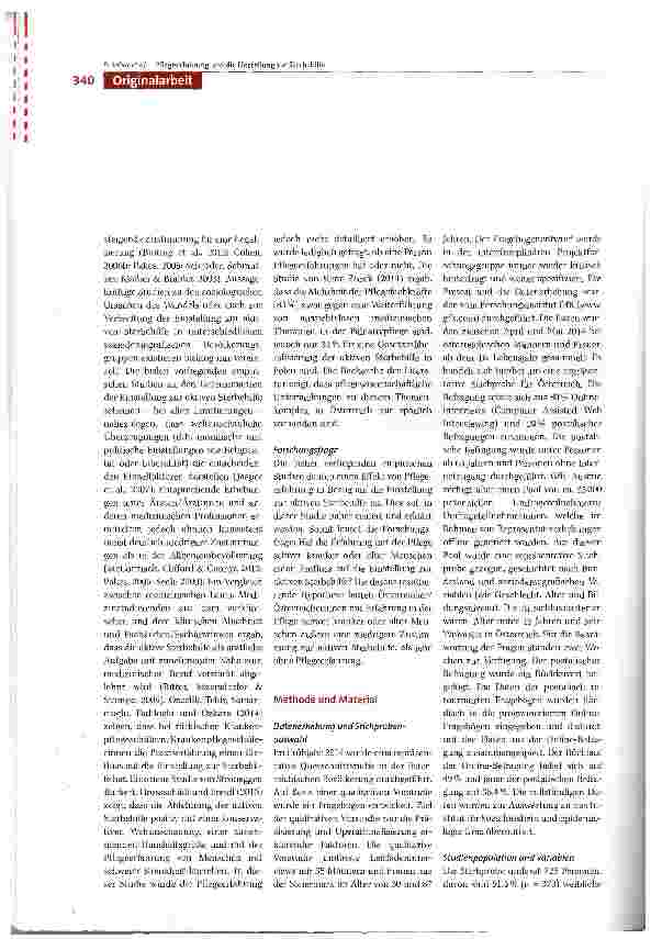 Vorschauseite 2: Auswirkungen von Pflegeerfahrung auf die Einstellung zur aktiven Sterbehilfe in der österreichischen Bevölkerung - eine Querschnittstudie
