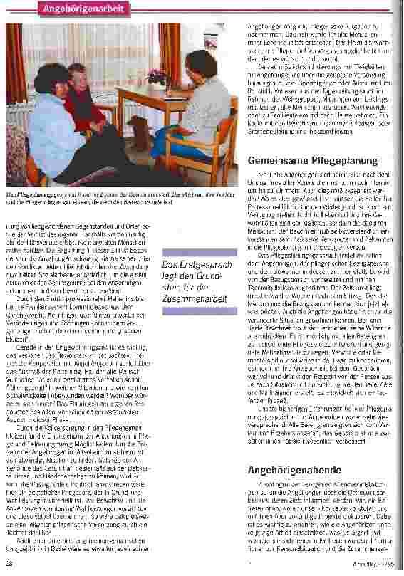 Vorschauseite 3: Tür auf für Angehörige Professionelle und Laien arbeiten Hand in Hand