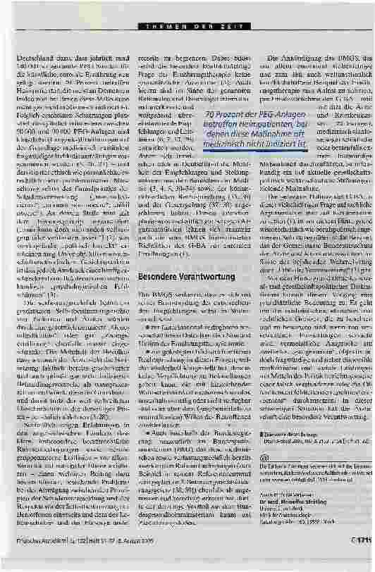 Vorschauseite 2: Künstliche ErnährungGut gemeint ist nicht immer gut gemacht