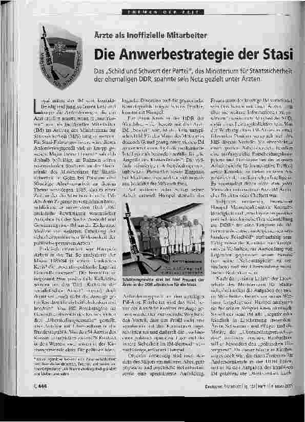 Vorschauseite 1: Ärzte als Inoffizielle Mitarbeiter - Die Anwerbestrategie der Stasi