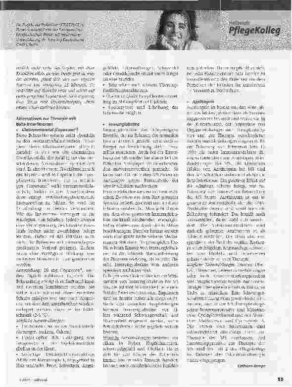 Vorschauseite 4: Kausale Therapieformen. Multiple Sklerose Teil 1
