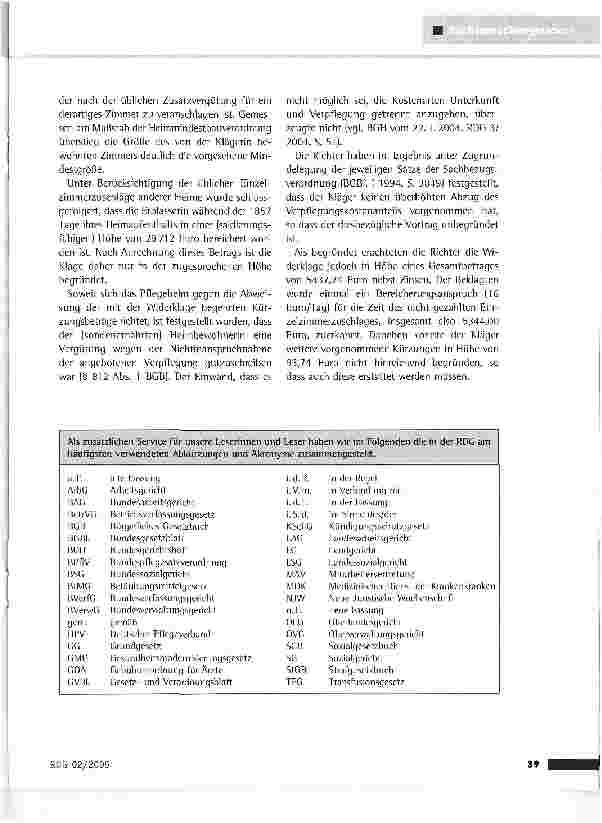 Vorschauseite 2: Rückzahlungsanspruch für Zusatzleistungen aus einem Heimvertrag