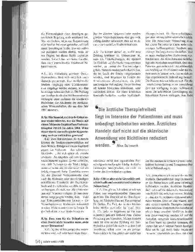 Vorschauseite 3: Forschung am MenschenWo besteht aus der Patientinnensicht Handlungsbedarf?