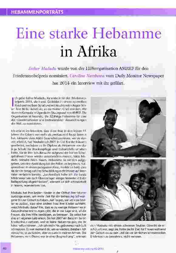 Vorschauseite 1: Eine starke Hebamme in Afrika