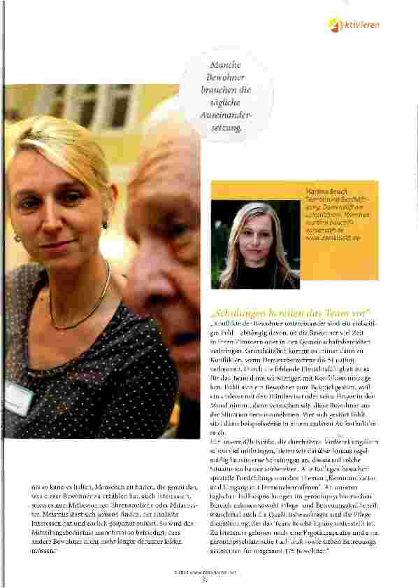 Vorschauseite 2: Was tun, wenn sich Bewohner streiten?