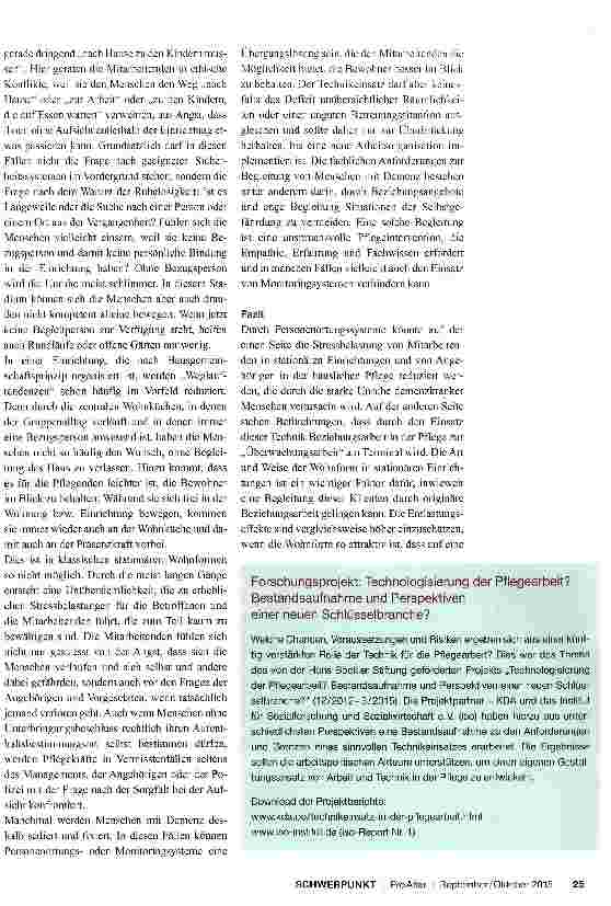 Vorschauseite 2: Kein Ersatz für menschliche Zuwendung