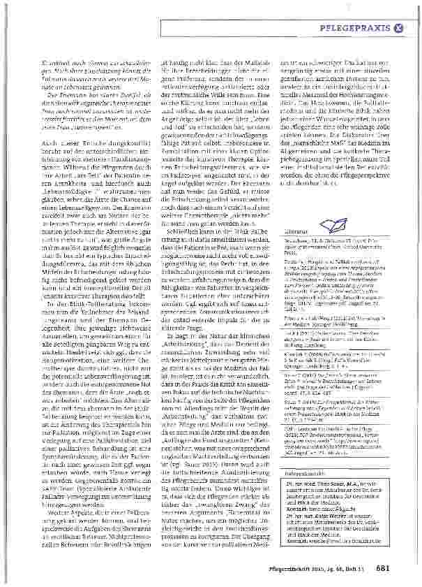 Vorschauseite 4: Zwischen Maximaltherapie und Palliativmedizin