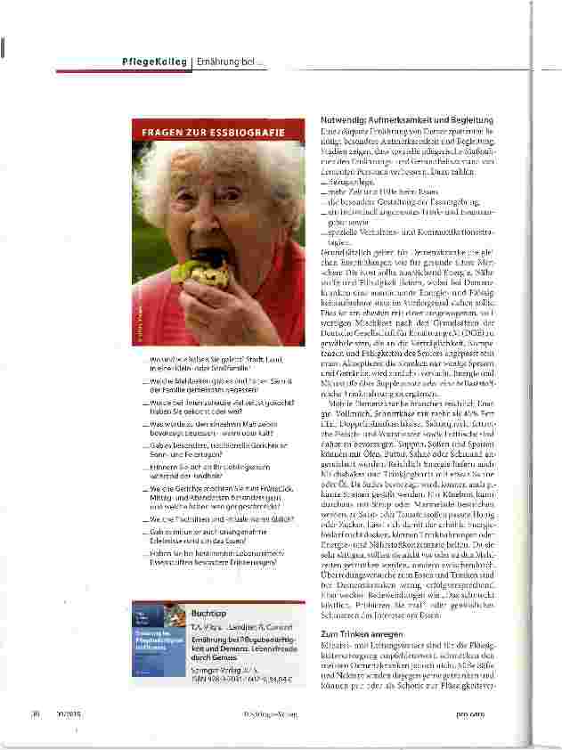 Vorschauseite 2: Demenz Essen und Trinken? Einfach vergessen.