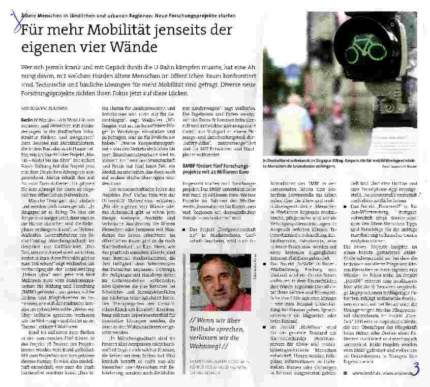 Vorschauseite 1: Für mehr Mobilität jenseits der eigenen vier Wände