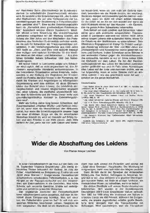 Vorschauseite 1: Wider die Abschaffung des Leidens