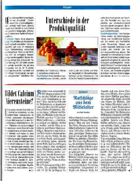 Vorschauseite 1: Bildet Calcium Nierensteine?