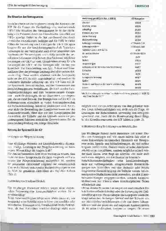 Vorschauseite 5: Die Internationale Klassifikation der Funktionsfähigkeit, Behinderung und Gesundheit (ICF) in der vertragsärztlichen Versorgung