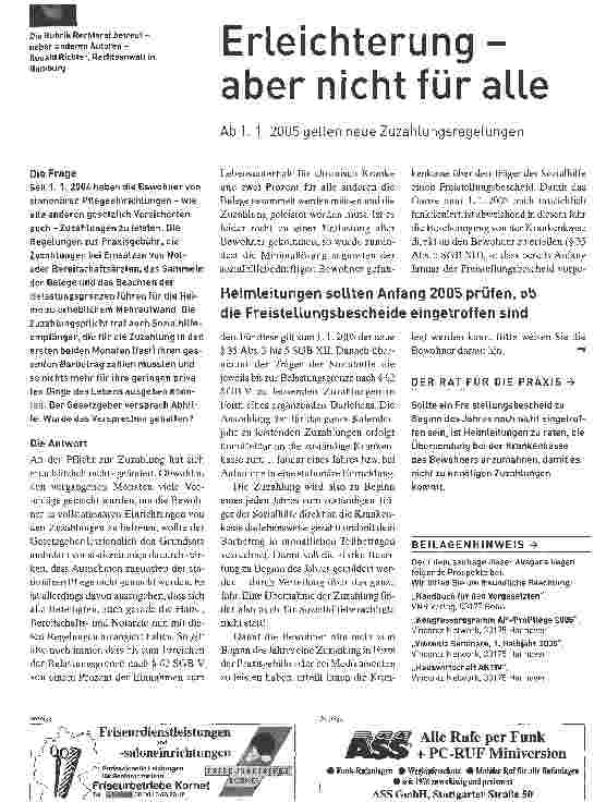 Vorschauseite 1: Erleichterung -aber nicht für alle