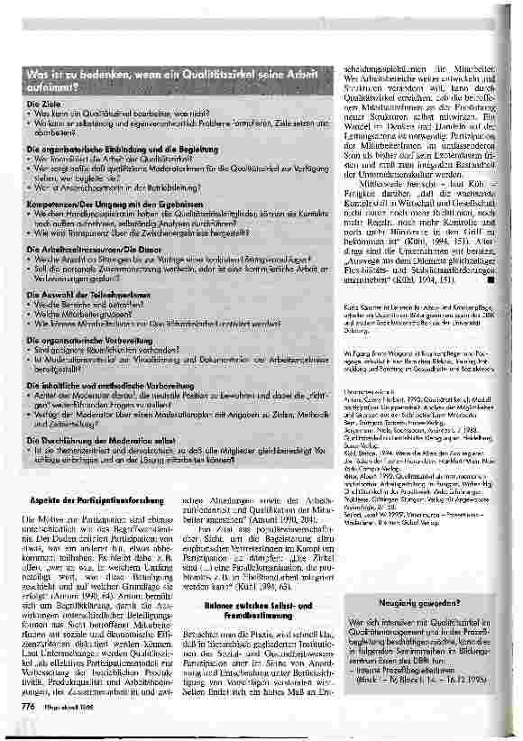 Vorschauseite 2: Betroffene zu Beteiligten machen Qualitätsmanagement in der Praxis