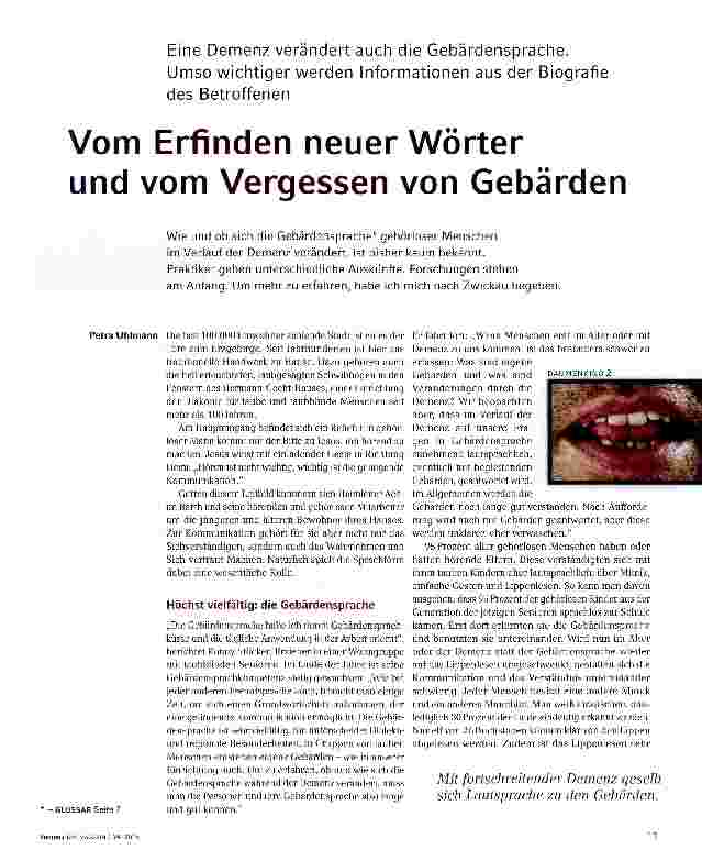 Vorschauseite 1: Vom Erfinden neuer Wörter und vom Vergessen von Gebärden