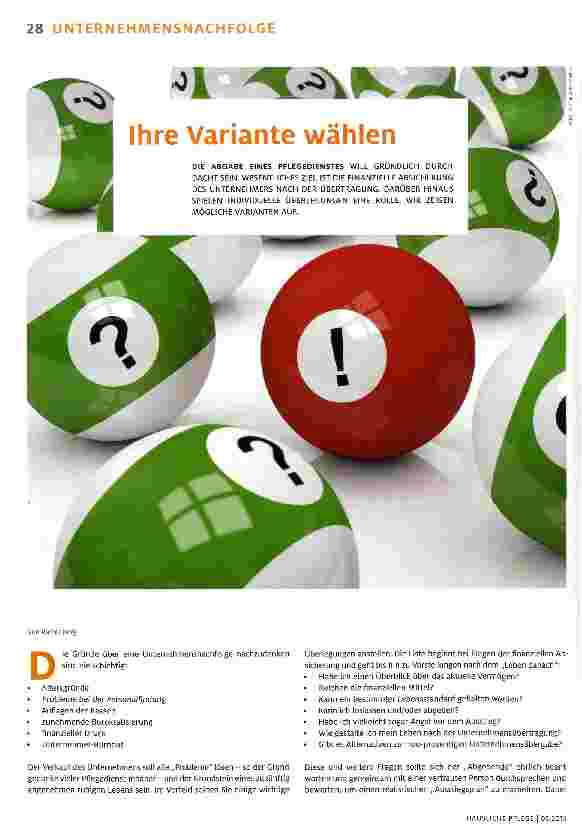 Vorschauseite 1: Ihre Variante wählen