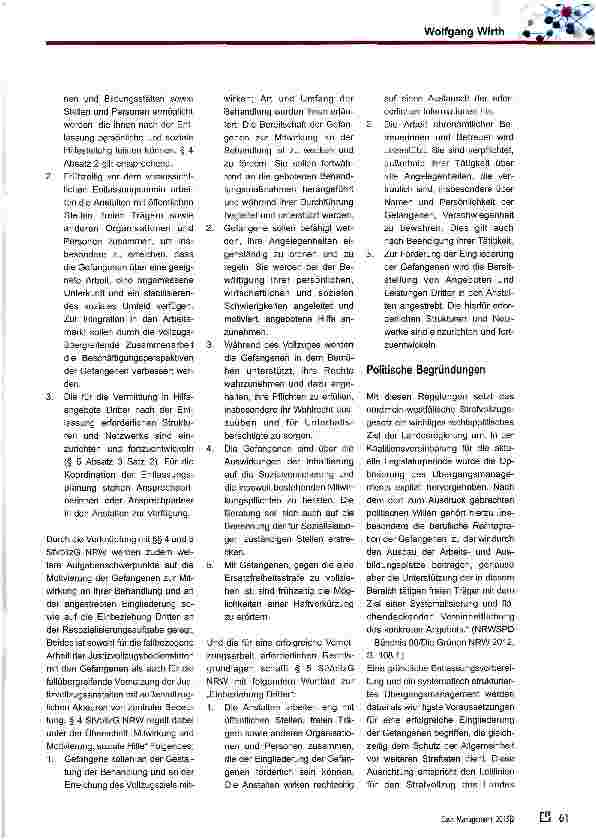Vorschauseite 2: Übergangsmanagement im Strafvollzug: Rechtliche Grundlagen und fachliche Herausforderungen