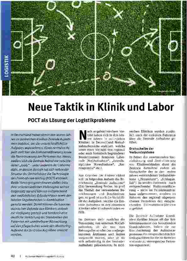 Vorschauseite 1: Neue Taktik in Klinik und Labor
