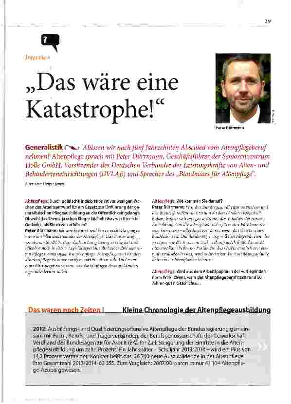 Vorschauseite 1: Das wäre eine Katastrophe!