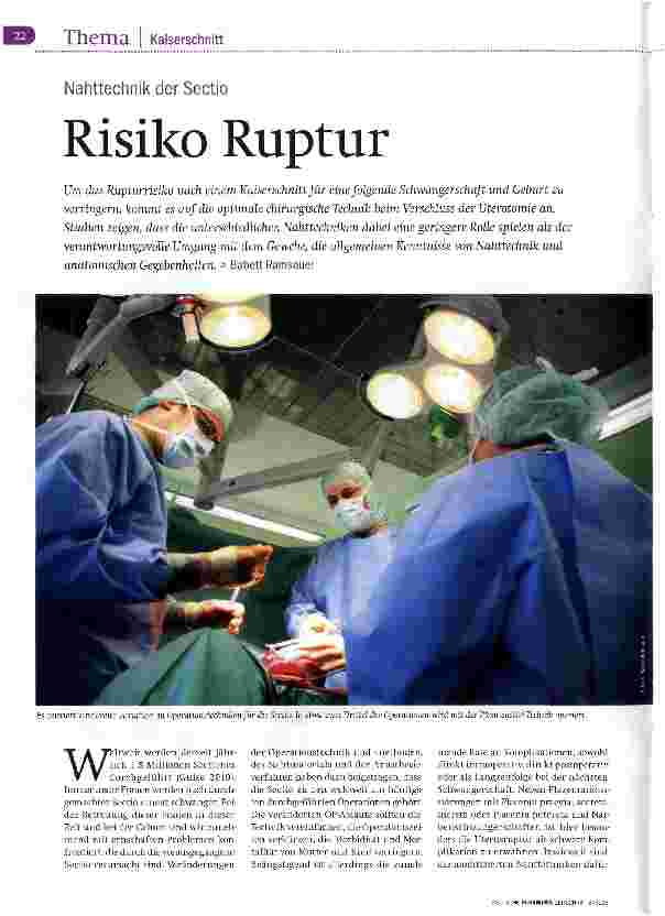 Vorschauseite 1: Risiko Ruptur