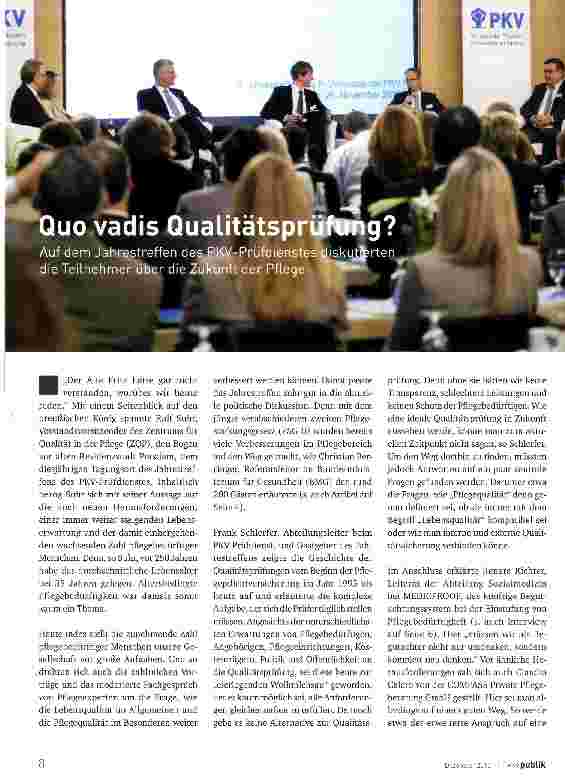 Vorschauseite 1: Quo vadis Qualitätsprüfung?