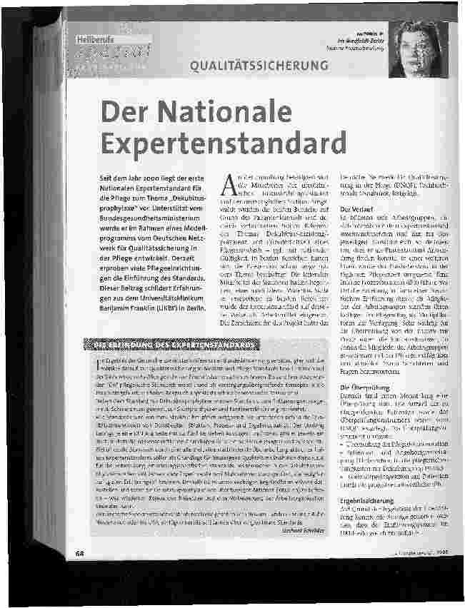 Vorschauseite 1: Der Nationale Expertenstandard