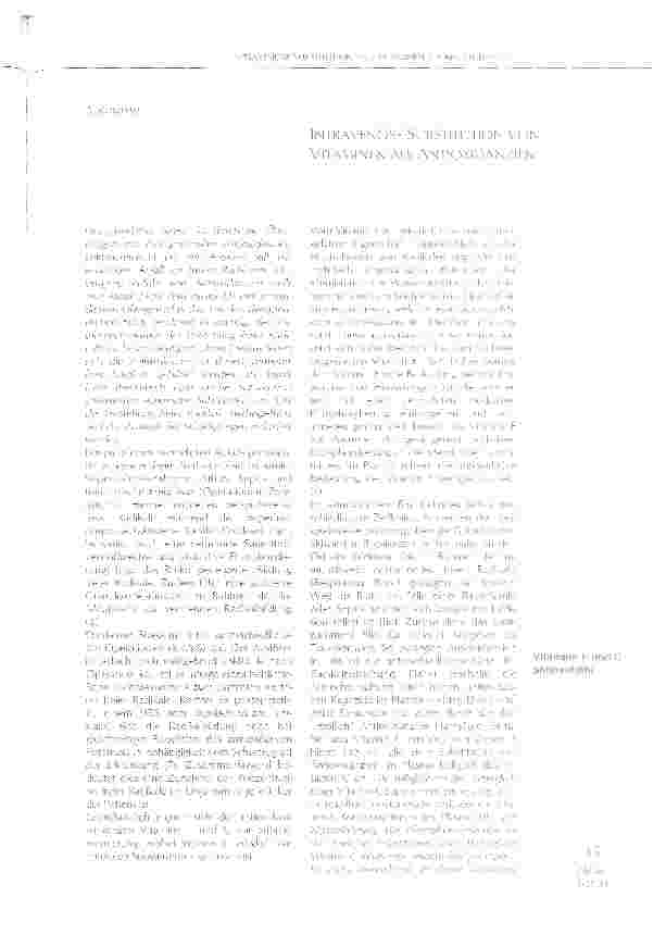 Vorschauseite 1: INTRAVENÖSE SUBSTITUTION VON VITAMINEN ALS ANTIOXIDANZIEN