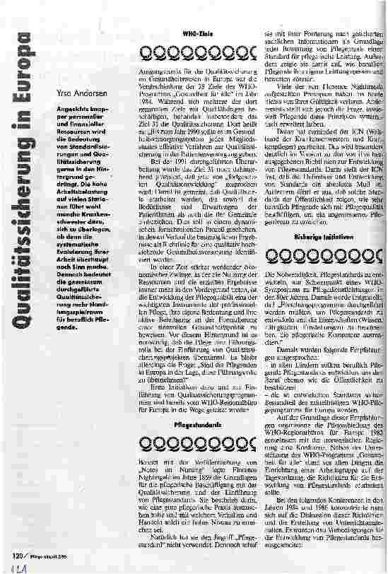 Vorschauseite 1: Qualitätssicherung in Europa
