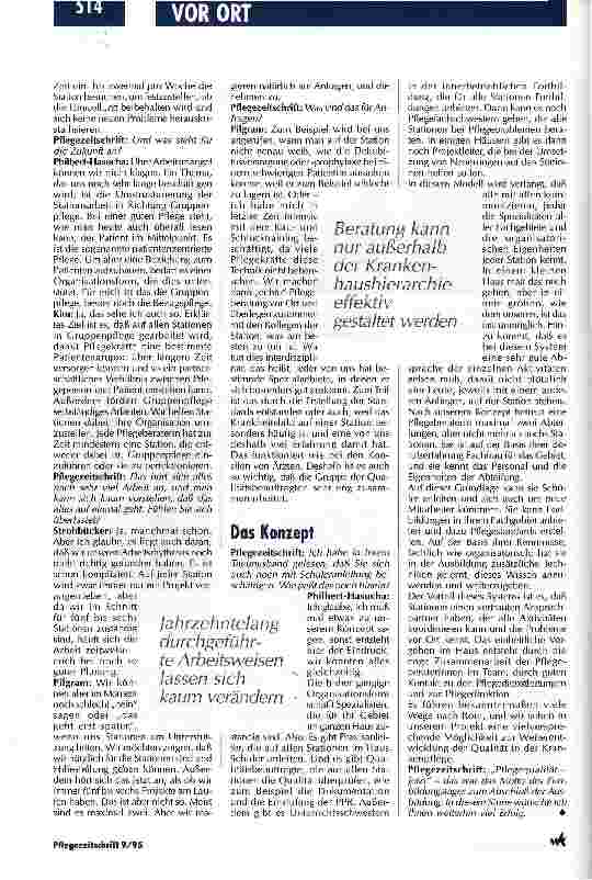 Vorschauseite 5: Sieben Frauen meistern den Theorie-Praxis-Konflikt Pflegeberatung an den Universitätskliniken Köln