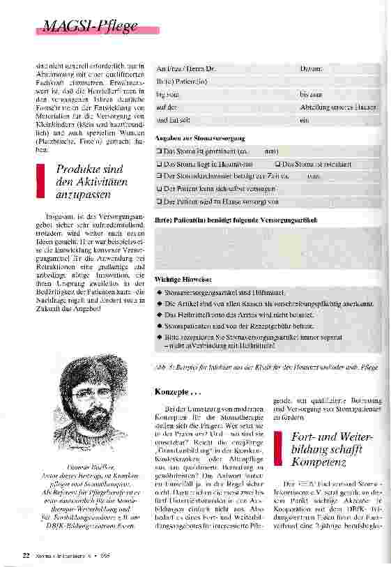 Vorschauseite 4: Im Mittelpunkt: Der Mensch Moderne Konzepte der Stomatherapie