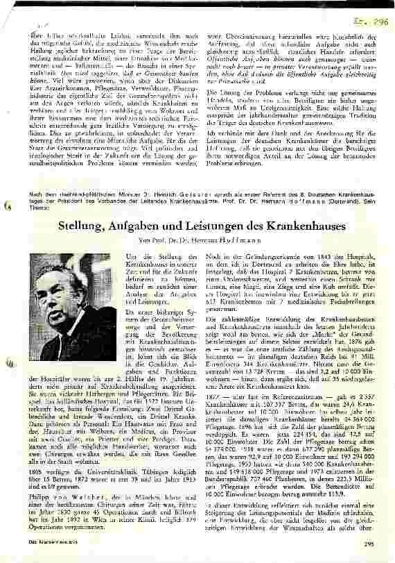 Vorschauseite 1: Stellung, Aufgaben und Leistungen des Krankenhauses