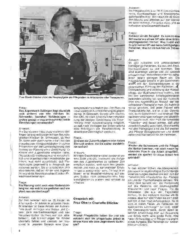 Vorschauseite 1: Das Jugendwerk Gailingen Rehabilitationszentrum für hirngeschädigte Kinder und Jugendliche // Gespräch mit Frau Dr. Ellen Markus