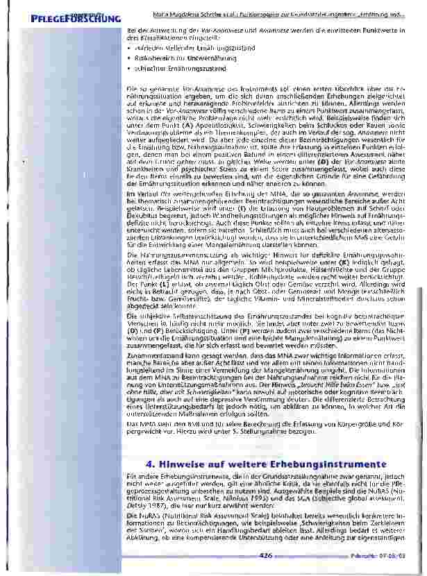 Vorschauseite 4: Positionspapier zur Grundsatz-Stellungnahme Ernährung und Flüssigkeitsversorgung älterer Menschen