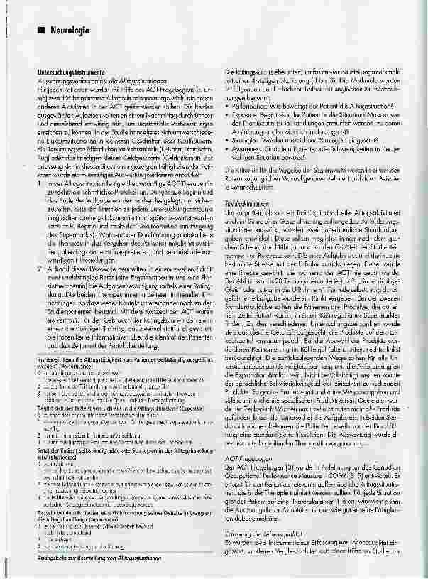 Vorschauseite 3: Oberprüfung der Wirksamkeit der Alltagsorientierten Therapie (AOT) bei Patienten mit erworbener Hirnschädigung