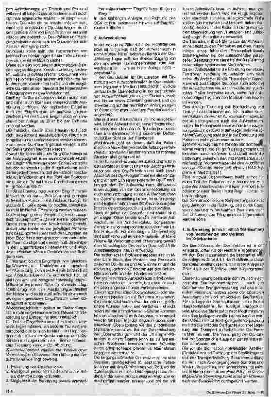 Vorschauseite 2: Angewandte Krankenhaus -Hygiene, 2. Marburger Kongreß, Ergebnisse und Resolution, Planung Bau und Betrieb von Operationseinheiten