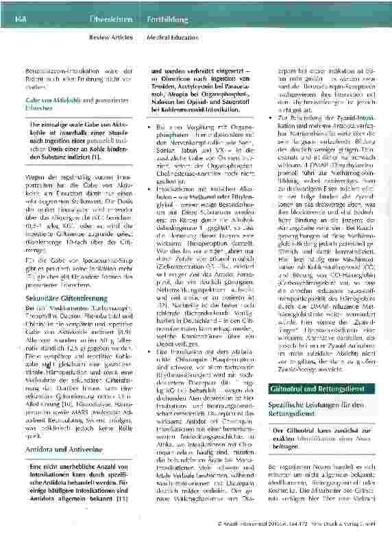 Vorschauseite 4: Akuttherapie von Intoxikationen