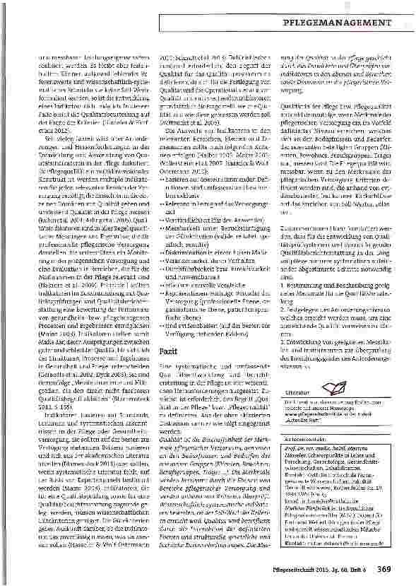 Vorschauseite 4: Oualitätsentwicklung und Oualitätsberichterstattung in der stationären Lang-zeitpflege - Eine Debatte über Anforderungen und Herausforderungen (Teil I) Die professionelle pflegeri…
