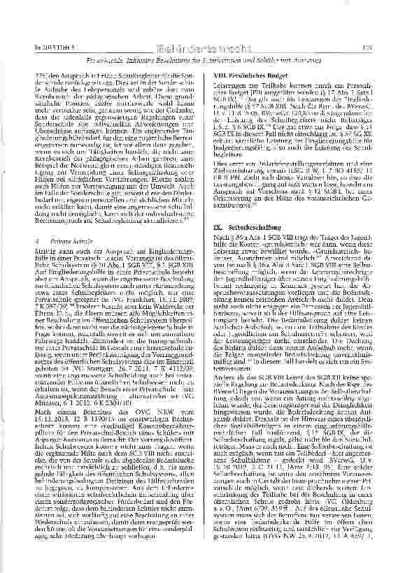 Vorschauseite 3: Inklusive Beschulung für Schülerinnen und Schüler mit Autismus - insbesondere das Recht auf Schulbegleitung (Teil )