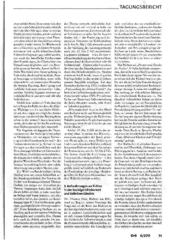 Vorschauseite 3: Die Sozialrechtsprechung im Wandel der Anforderungen -47. Richterwoche des Bundessozialgerichts