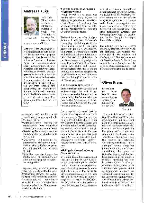 Vorschauseite 3: An den richtigen Stellen schrauben Einkaufsstudie 2015: über 5 % Einsparpotenzial in den Sachmitteln