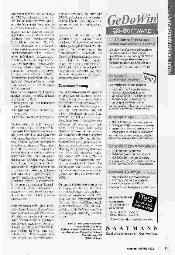 Vorschauseite 4: Es entstehen neue ProblemzonenBedeutung des Qualitätsmanagements im DRG-Zeitalter