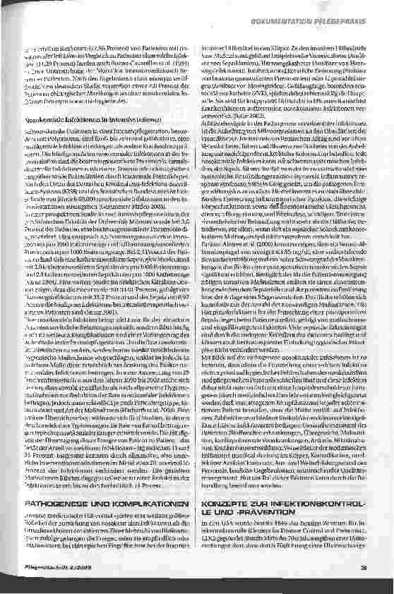 Vorschauseite 3: WIE KÖNNEN NQSOKOMIALE INFEKTIONEN VERHINDERT WERDEN? - EIN INTERNATIONALER ÜBERBLICK