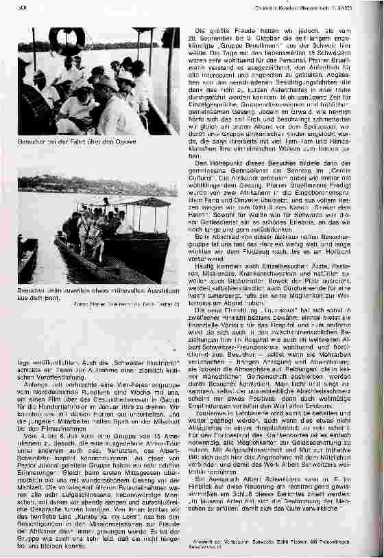 Vorschauseite 2: Tourismus im Albert-Schweitzer-Hospital in Lambarne