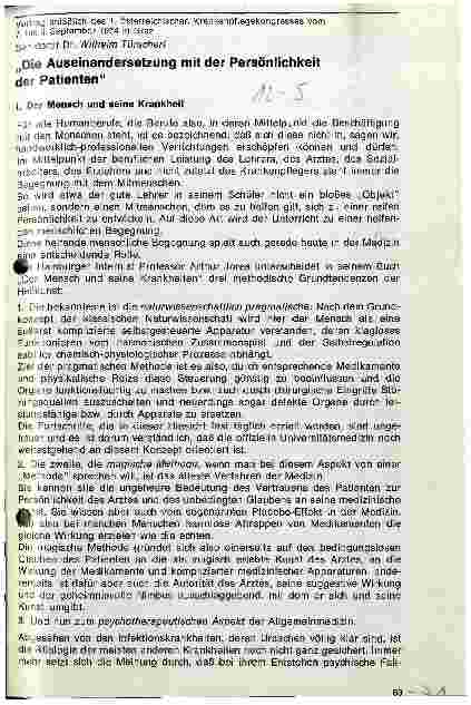 Vorschauseite 1: Die Auseinandersetzung mit der Persönlichkeit der Patienten